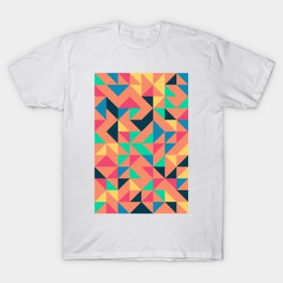 Creative Geometric Colourful Triangle Pattern #28 T-Shirt